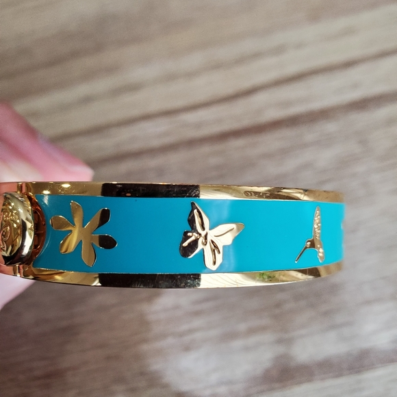 NWT Johnny Was Teal Garden Bangle Bracelet - Picture 3 of 13